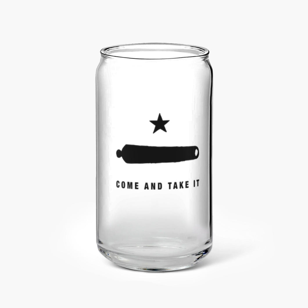 Gonzales Flag Can- Shaped Glass