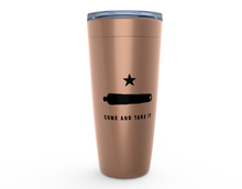 Gonzales Flag Insulated Tumbler Silver/ Copper