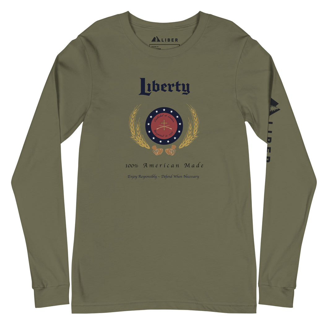 Liberty Beer Logo  Long Sleeve Tee