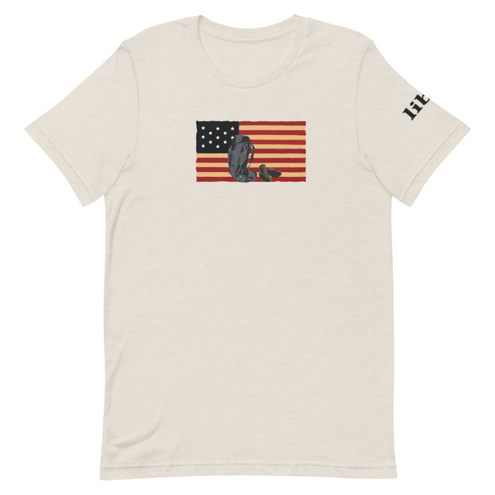 Boots and Pack Flag Tee